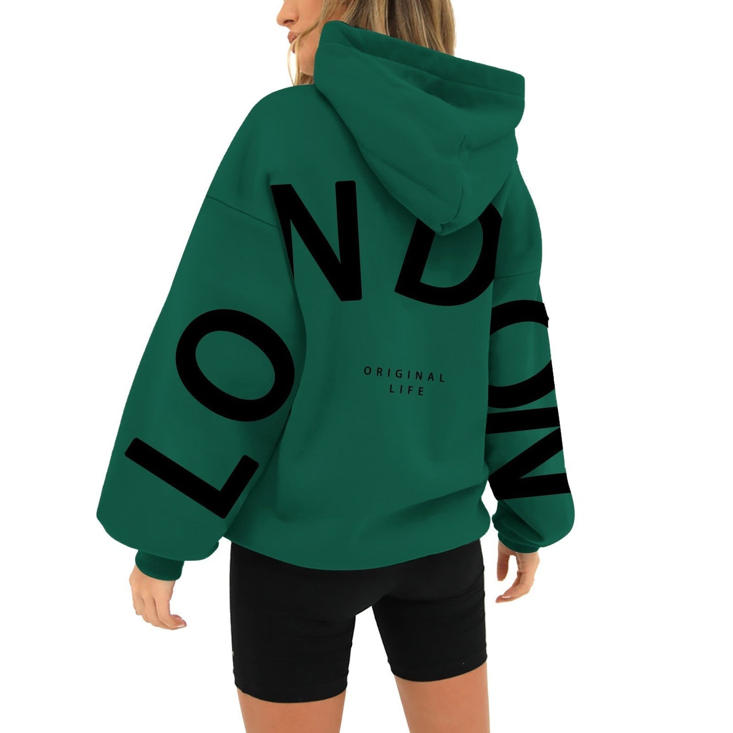 Dames Hoodie London Print Zacht en Comfortabel