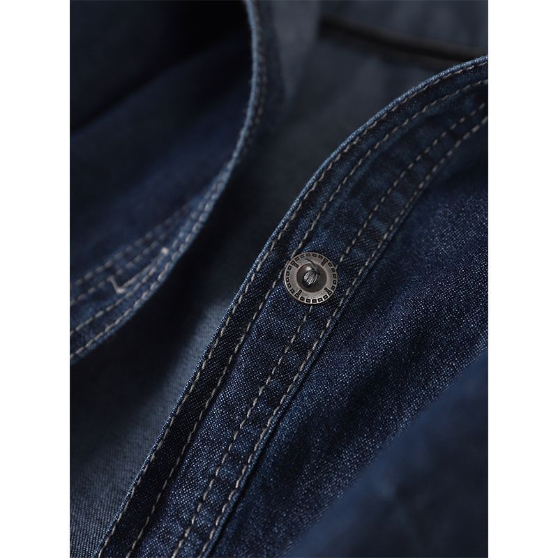 Dames Lange Denim Jas met Capuchon Casual Stoer