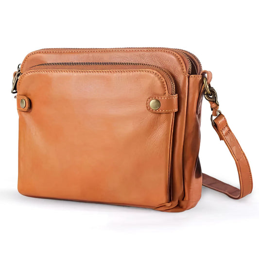 Leren Schoudertas met Geïntegreerde Portemonnee 9 Kaartvakken Compact Dagelijks Gebruik Dames Crossbody