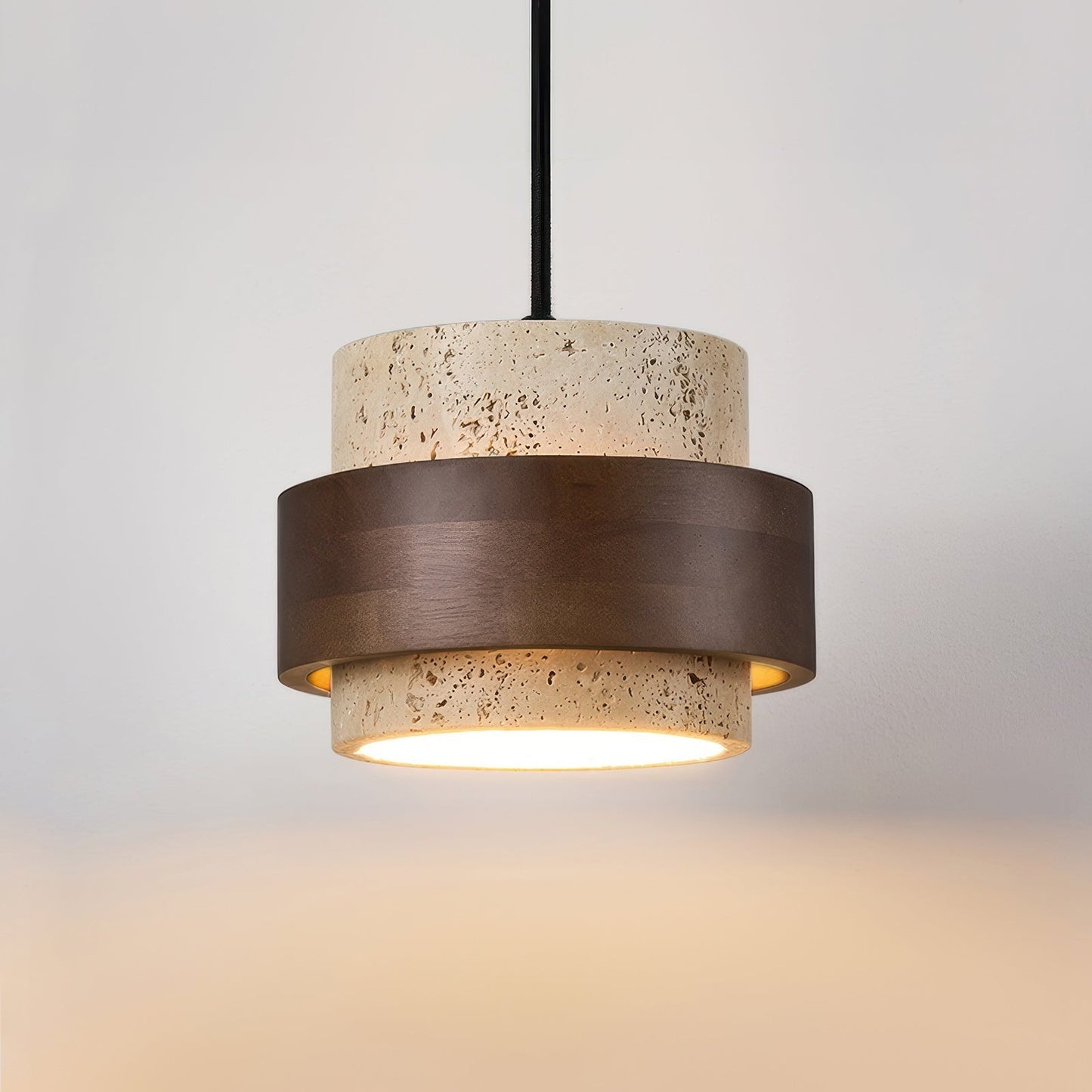 Ascend Retro Stenen Wabi-Sabi Hanglamp Travertijn Hout LED GX53 Eetkamer Verlichting Modern Minimalistisch