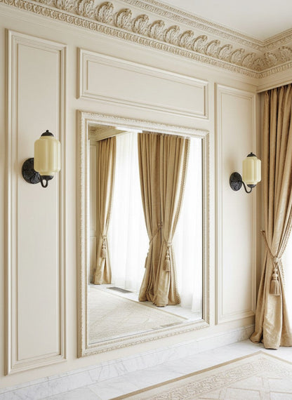 Melkglazen Wandlamp Eloise voor Hal en Slaapkamer | Vintage Wandverlichting met Melkwit Glas