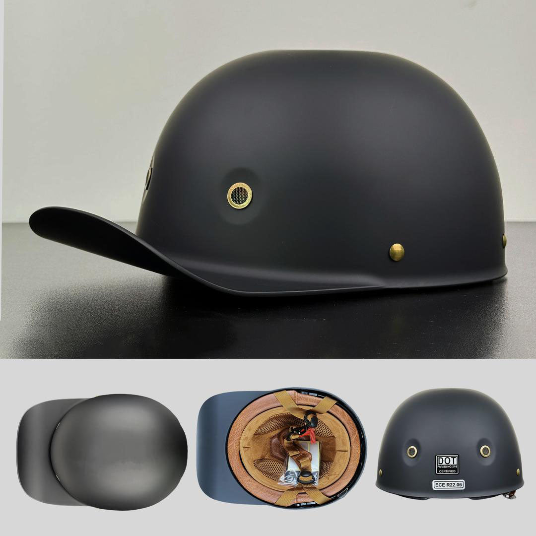 Motorhelm Halfopen Baseball Stijl DOT ECE Gecertificeerd Dagelijks Rijden Veiligheid Comfort Bescherming
