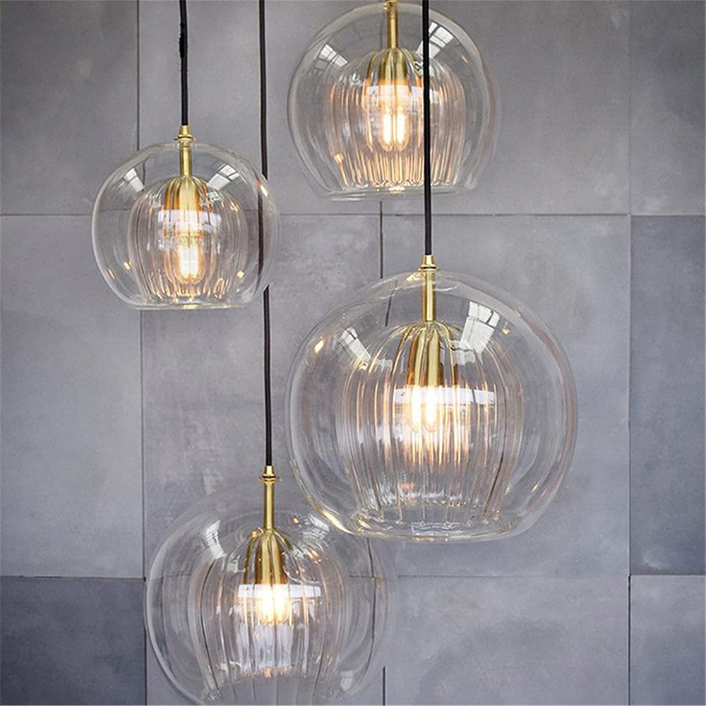 Hanglamp Glas Rond Transparant Amber G4 LED Modern 1-Lichts