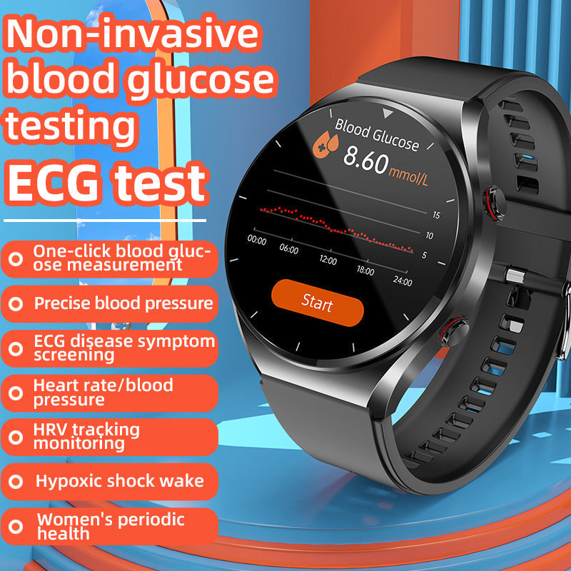 Smartwatch met Bloeddrukmeter ECG Hartslag Gezondheidsmonitor Horloge Fitness Tracker Sport