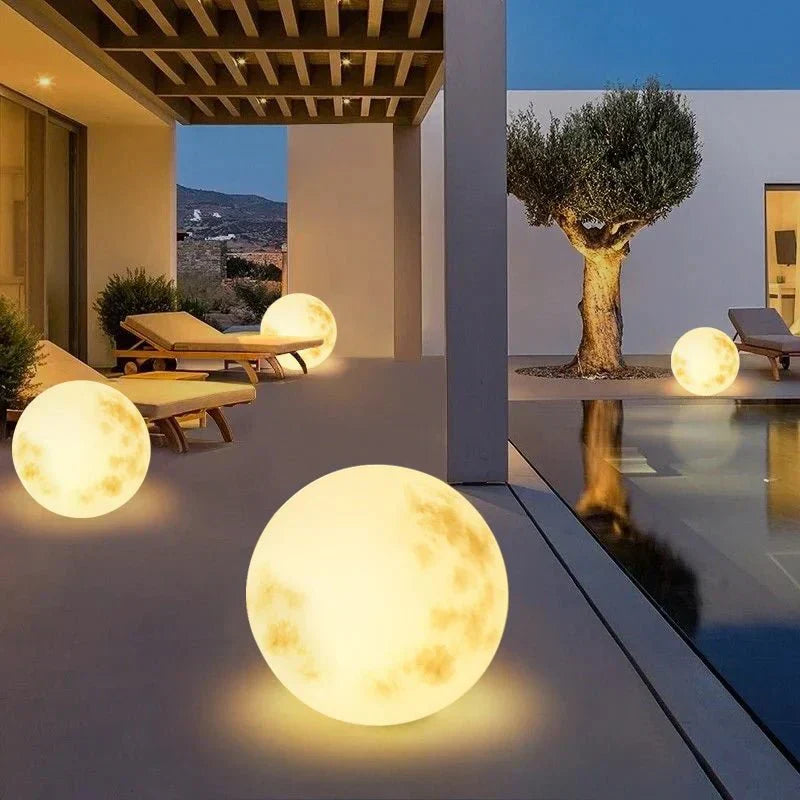 Buitenlamp Bol LED Maanlamp USB Oplaadbaar Weerbestendig 20 30 40 50 cm Warm Wit Tuin Terras Balkon Sfeerverlichting Decoratie