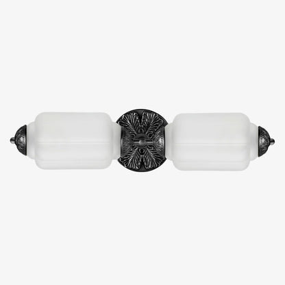 Eloise Vintage Scalloped Milk Glass Wall Sconce - Modern Accent Lighting for Bathroom and Bedroom