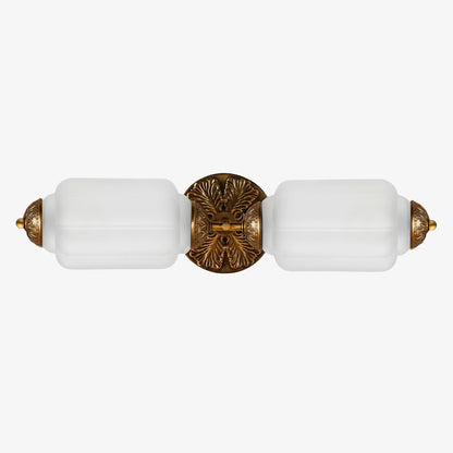 Eloise Vintage Scalloped Milk Glass Wall Sconce - Modern Accent Lighting for Bathroom and Bedroom