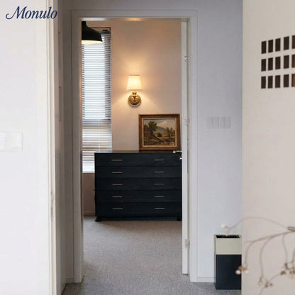 Wandlamp met stoffen kap en zwanenhalsarm – smeedijzeren armatuur met verstelbare leeslamp