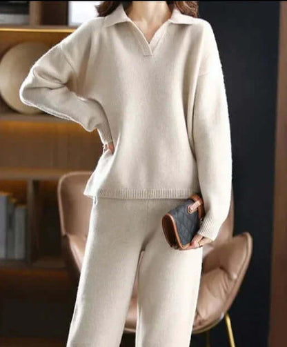 Dames Tweedelige Set - Oversized Trui en Rechte Broek - StudioMarella