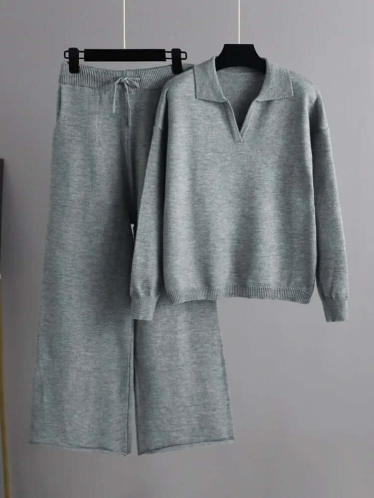 Dames Tweedelige Set - Oversized Trui en Rechte Broek