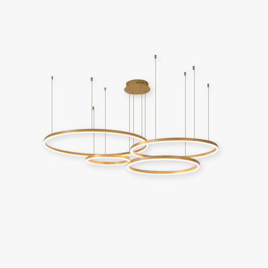 Hanglamp Ring Led Rond Metaal Zwart Goud Koffie Dimbaar Woonkamer Slaapkamer Eetkamer