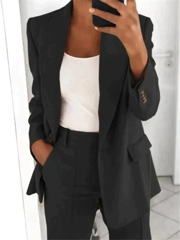 Klassieke Tweedelige Manpak Zwart Formal Wear