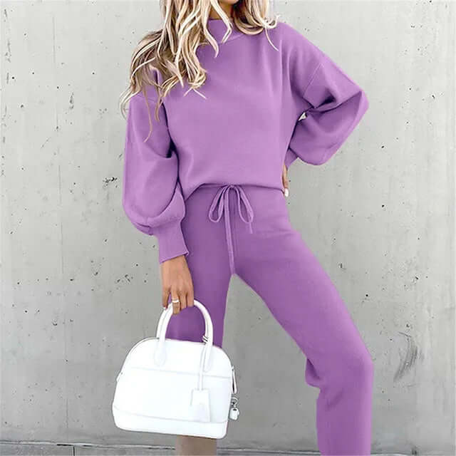 Dames Tweedelig Pak – Elegante Broek en Blouse Set