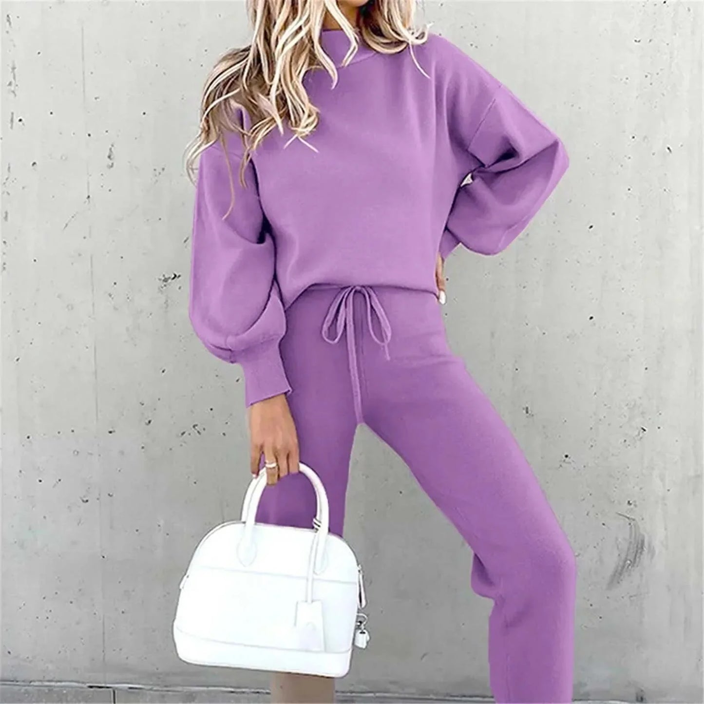 Dames Tweedelig Pak – Elegante Broek en Blouse Set