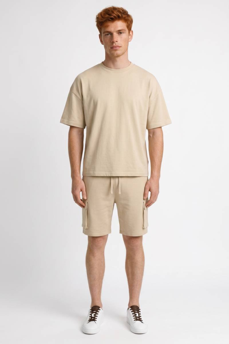 Heren 2-Delige Set - Oversized T-shirt en Cargo Shorts Casual - StudioMarella
