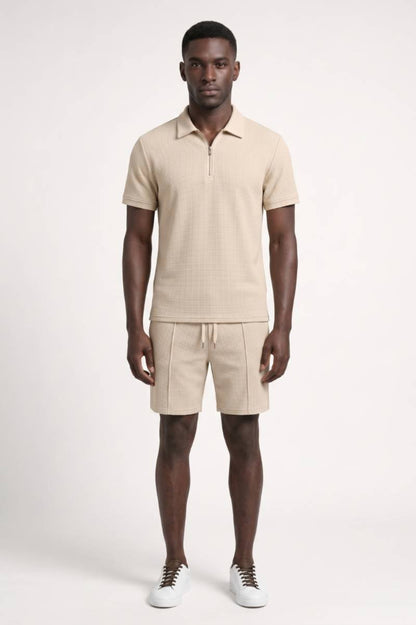 Heren Polo Set - 2-Delige Comfortabele Outfit met Korte Broek - StudioMarella