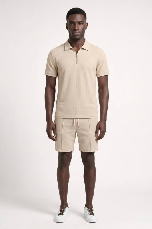 Heren Polo Set - 2-Delige Comfortabele Outfit met Korte Broek - StudioMarella