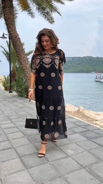 Bloemenjurk Vrouw Elegante Zomerjurk met Print