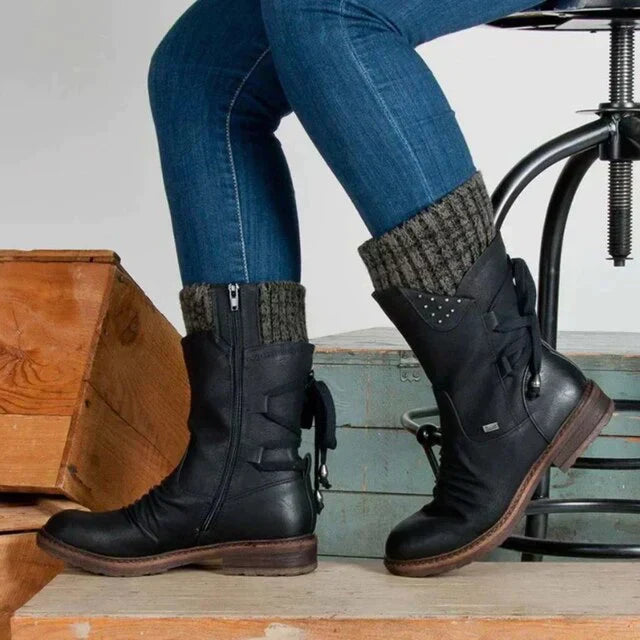 Dames Winterlaarzen Waterdicht Halfhoog Antislip Zool