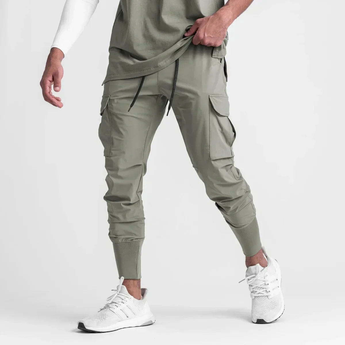Waterdichte Cargo Broek Heren Jogger Zwart Tactical Stijl - StudioMarella
