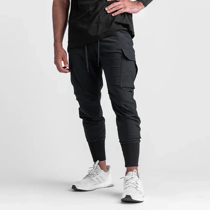 Waterdichte Cargo Broek Heren Jogger Zwart Tactical Stijl