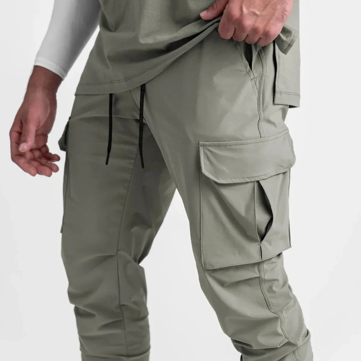 Waterdichte Cargo Broek Heren Jogger Zwart Tactical Stijl