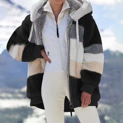 Rode Fleece Jas met Capuchon Warm en Zacht