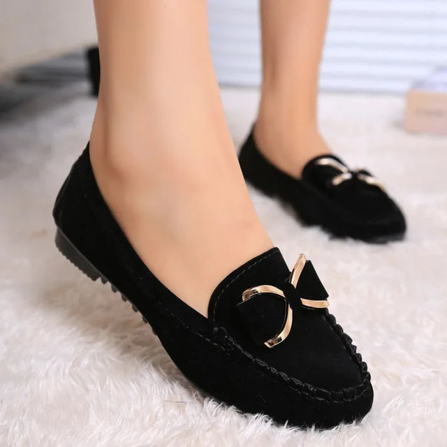 Dames Loafers Vlinderstrik Comfortabele Klassieke Schoenen - StudioMarella