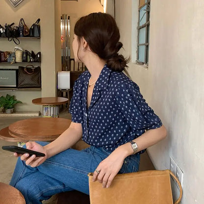 Vrouwelijke Hemdblouse Top met Glans - StudioMarella