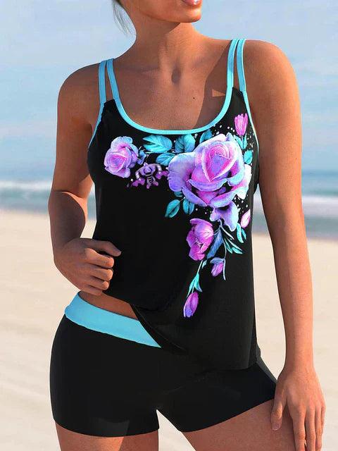 Tankini Bloempatroon Licht Imbottuurde Bh - StudioMarella