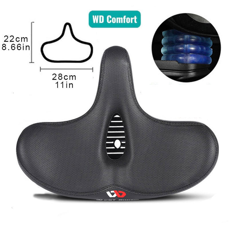 Ergonomisch Fietszadel Breed Ademend 23cm Gel Vulling Comfortabel Rijden Lange Tochten Universeel Pasvorm