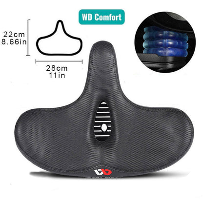 Ergonomisch Fietszadel Breed Ademend 23cm Gel Vulling Comfortabel Rijden Lange Tochten Universeel Pasvorm