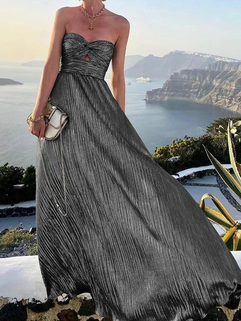 Lange Avondjurk Bohemian Zomerjurk met Bronskleur - StudioMarella
