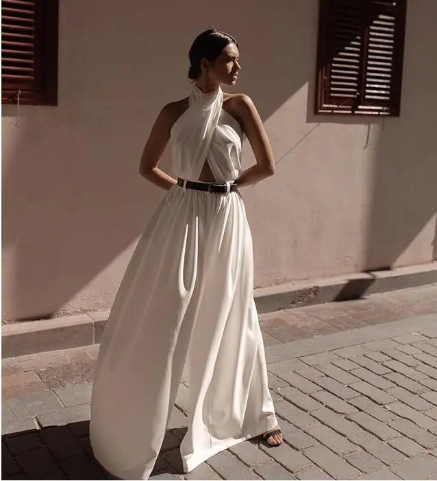 Dames Jumpsuit Halter Zomerse Avondjurk Stijlvol