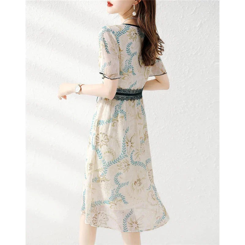 Zomerjurk Vrouw Vloeiende Jurk Zomercollectie