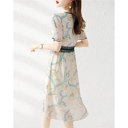 Zomerjurk Vrouw Vloeiende Jurk Zomercollectie