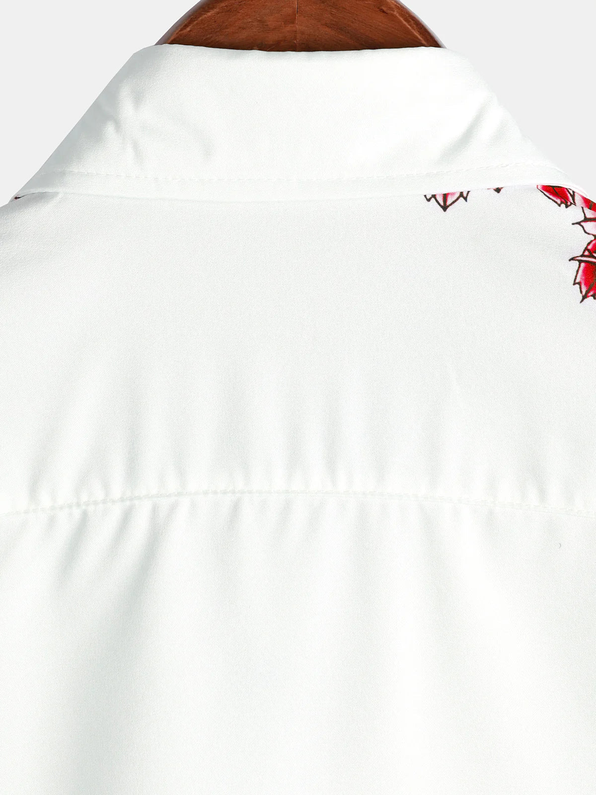 Mannen Zomeroverhemd Wit Korte Mouwen Bloemenprint