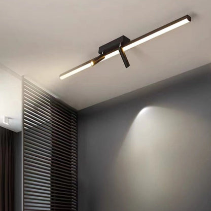 Plafondlamp LED Lineair Metaal Siliconen Zwart Verstelbare Spots 80 100cm Slaapkamer