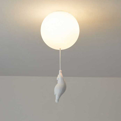Plafondlamp Kinderkamer Beer Ballon Acryl Metaal Wit Zacht Licht LED E26 Slaapkamer