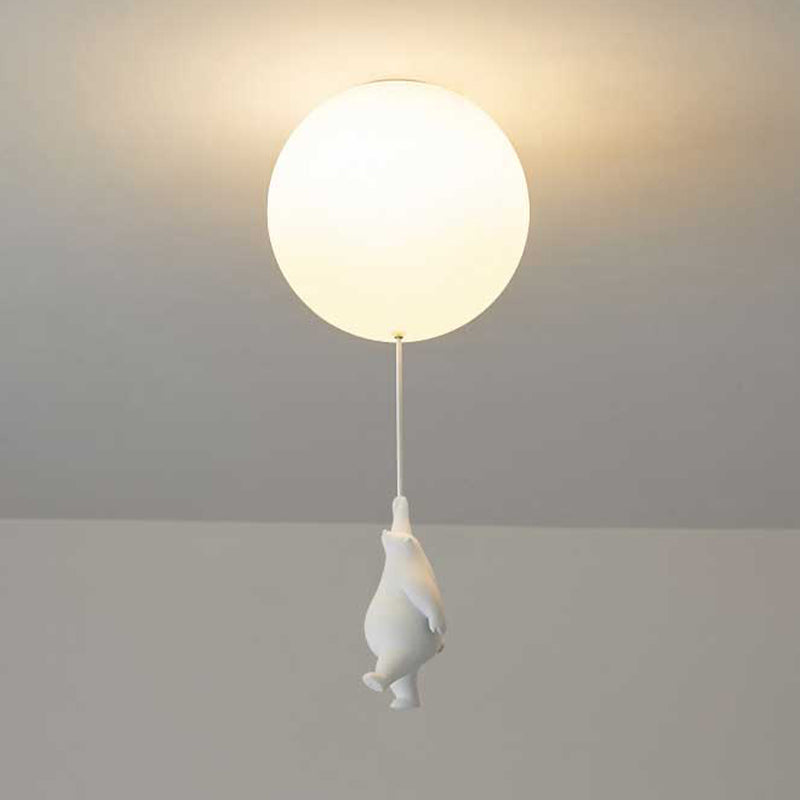 Plafondlamp Kinderkamer Beer Ballon Acryl Metaal Wit Zacht Licht LED E26 Slaapkamer