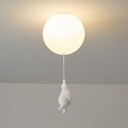 Plafondlamp Kinderkamer Beer Ballon Acryl Metaal Wit Zacht Licht LED E26 Slaapkamer
