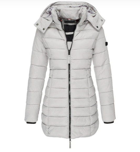 Dames winterjas met capuchon - Gewatteerde donsjas met ritssluiting - StudioMarella