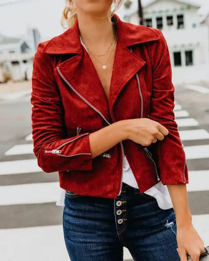 Suède Jasje Vintage Look Effen Kleur