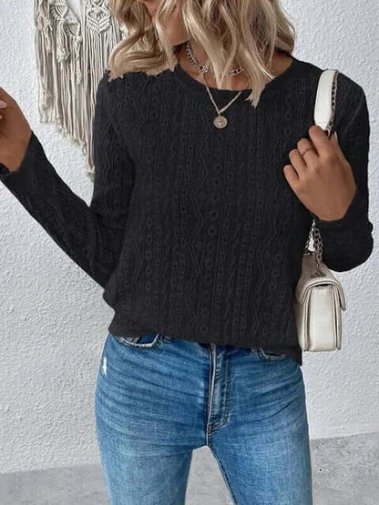 Vrouwelijke Blouse met Kanten Details Lange Mouwen