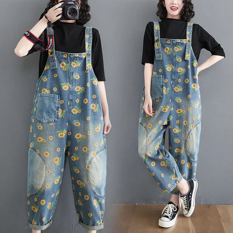 Lente Jumpsuit Blauwe Denim Stijlvol voor Vrouw