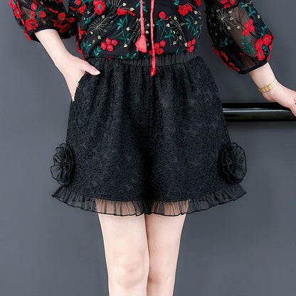 Vrouwen Top Mesh Bloemenprint Zomerse Jurk