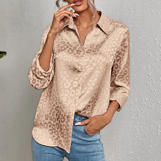 Dames Blouse Luipaard Print Elegant Kort Model - StudioMarella