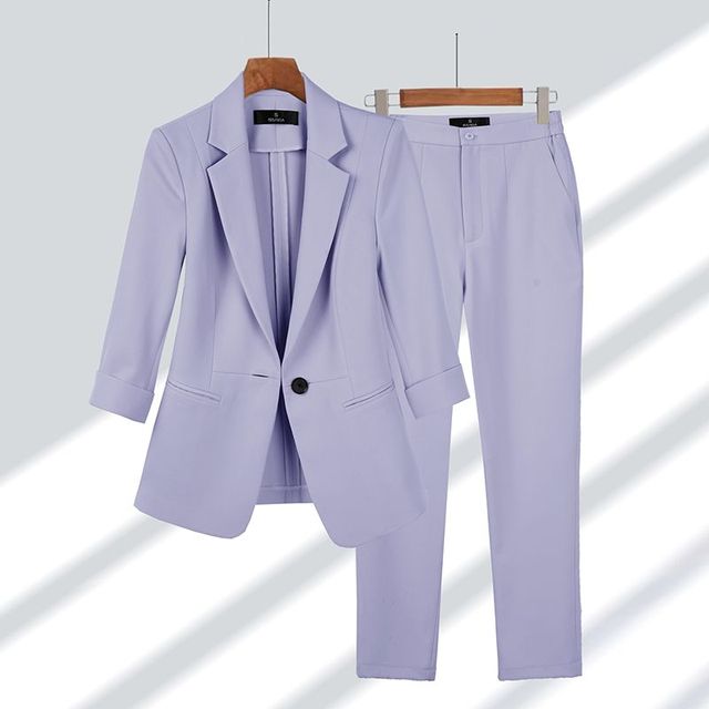 Dames Blazer Broek Set Klassieke Kleding