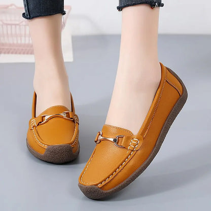 Leren Mocassins Dames Flats Comfortabel Echt Leer