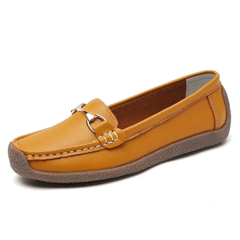 Leren Mocassins Dames Flats Comfortabel Echt Leer